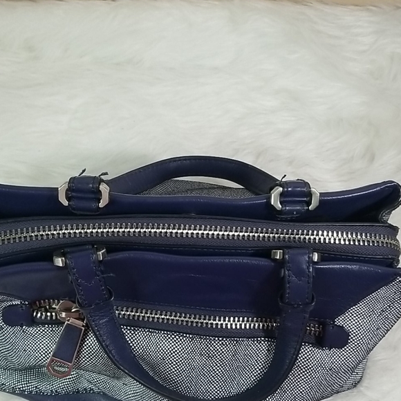 RAFE NEW YORK NAVY LEATHER HANDBAG - Picture 9 of 11